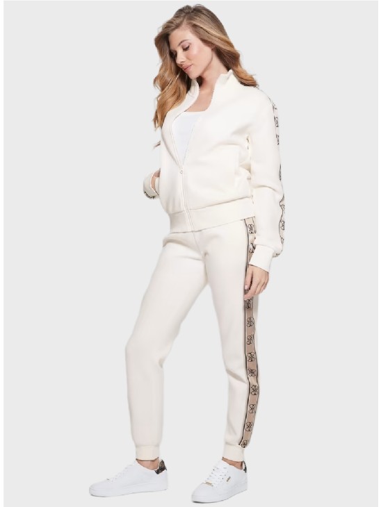 Світшот Guess Eco Britney Full-Zip White