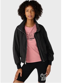 Жіночий бомбер Karl Lagerfeld Logo Collar Black