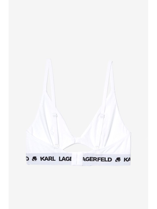 Бралет Karl Lagerfeld Peephole Bra White Logo Бралет Karl Lagerfeld Peephole Bra White Logo