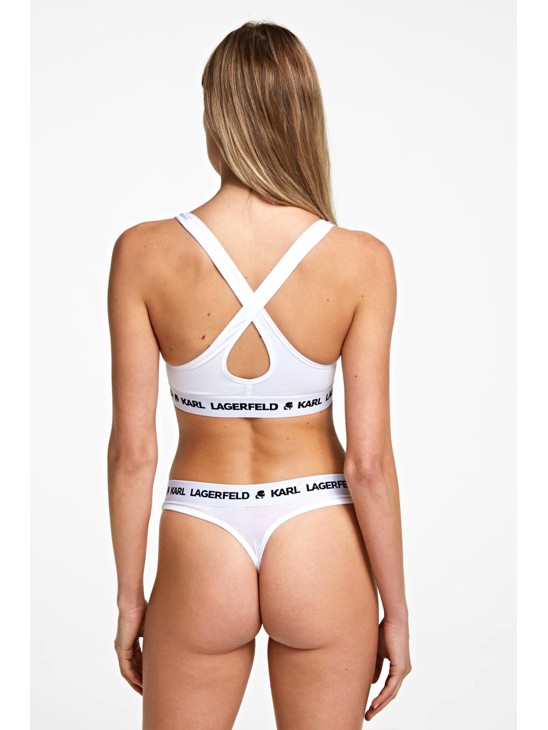 Труси Karl Lagerfeld Logo Thong White Труси Karl Lagerfeld Logo Thong White