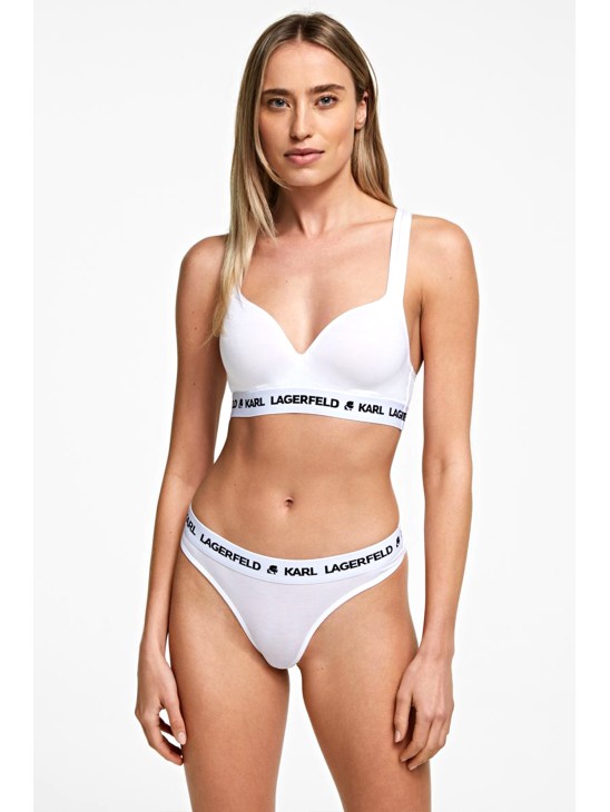 Труси Karl Lagerfeld Logo Thong White Труси Karl Lagerfeld Logo Thong White