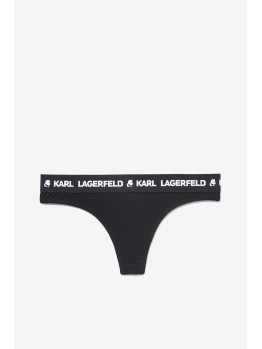 Труси Karl Lagerfeld Logo Thong Black