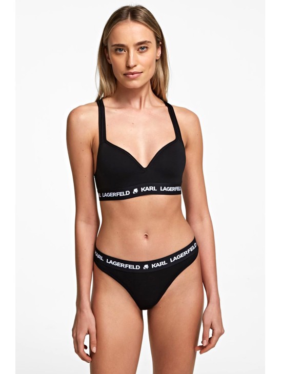 Труси Karl Lagerfeld Logo Thong Black