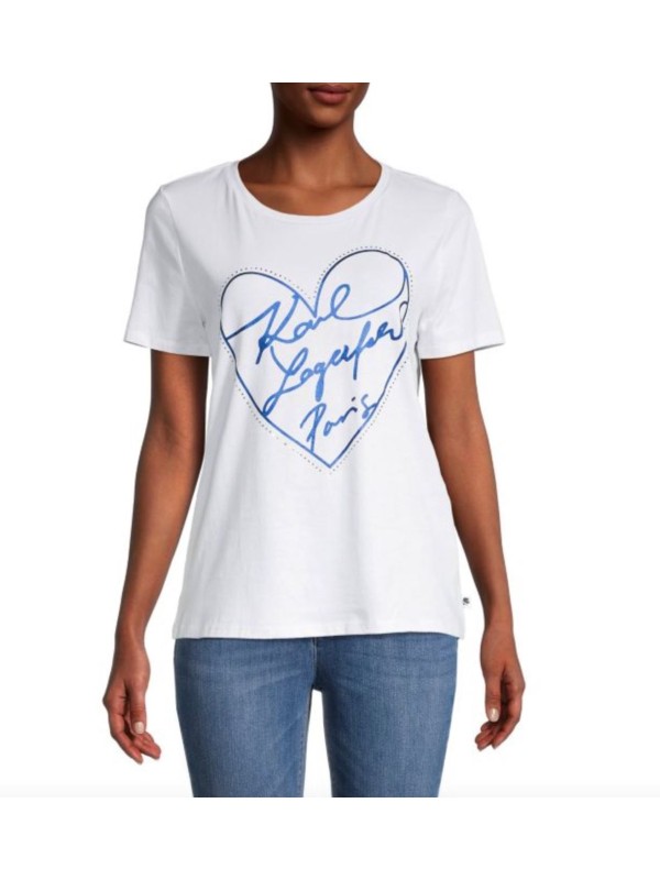 Футболка Karl Lagerfeld Paris Blue Heart T-Shirt