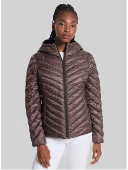 Куртка двостороння Michael Kors Chevron Logo Print Quilted Nylon Black/Brown Куртка двостороння Michael Kors Chevron Logo Print Quilted Nylon Black/Brown
