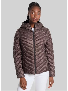 Куртка двухсторонняя Michael Kors Chevron Logo Print Quilted Nylon Black/Brown