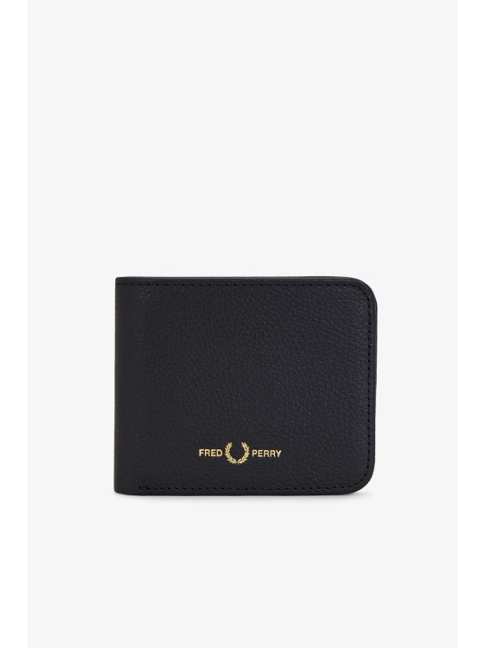 Fred Perry Tumbled Leather Wallet Black