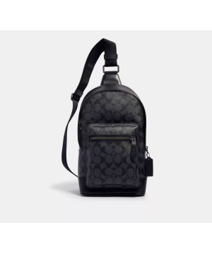 Мужская сумка Coach West Pack In Signature Canvas 