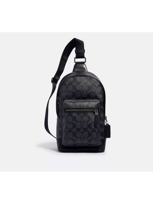 Мужская сумка Coach West Pack In Signature Canvas 