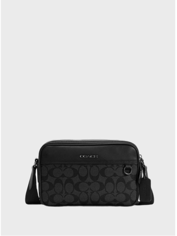 Мужская сумка Coach Graham Crossbody Bag In Signature Canvas Black