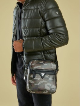 Мужская сумка Guess FAUX-LEATHER CAMO CROSSBODY