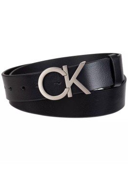 Мужской пояс Calvin Klein Men’s Casual Monogram Cut Out Buckle, 30 mm, Black