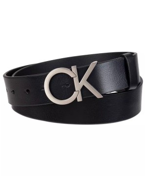 Чоловічий пояс Calvin Klein Men’s Casual Monogram Cut Out Buckle, 30 mm, Black