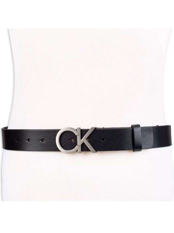 Мужской пояс Calvin Klein Men’s Casual Monogram Cut Out Buckle, 30 mm, Black