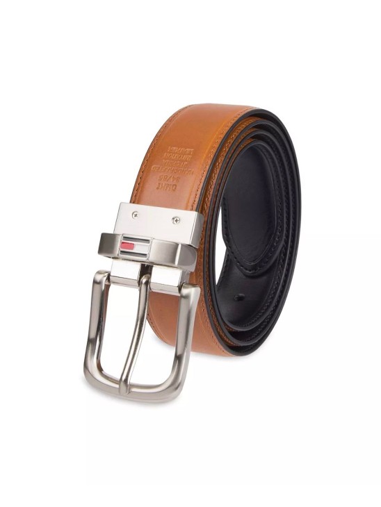 Чоловічий пояс Tommy Hilfiger Men's Reversible Stretch, 32 mm, Brown/Black