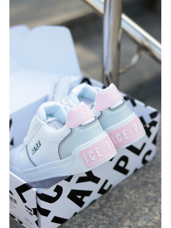 Кеди Ice Play White with pink Casual Shoes