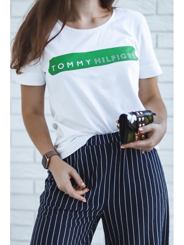 Футболка Tommy Hilfiger  Organic Cotton Paint Stripe T-Shirt 