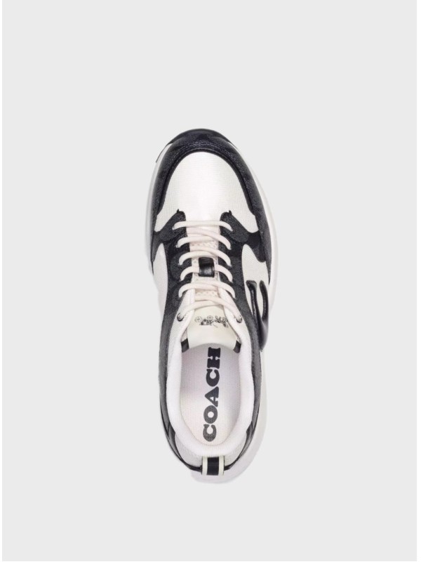 Кросівки Coach C275 Tech Runner In Signature Canvas Black/White