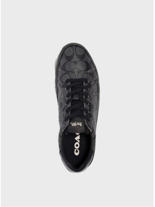 Мужские кеды Coach Clip Low Top Canvas Black Logo