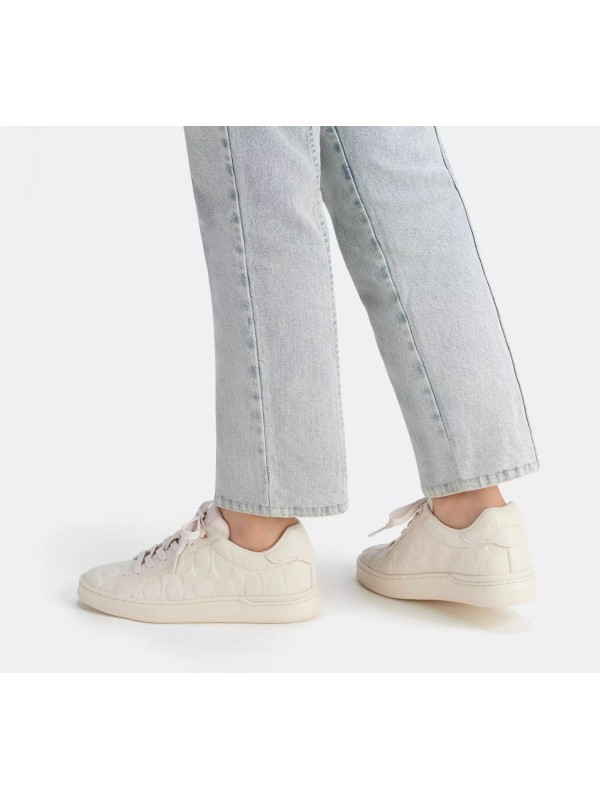 Кеди Coach Clip Low Top Sneaker In Signature Leather White