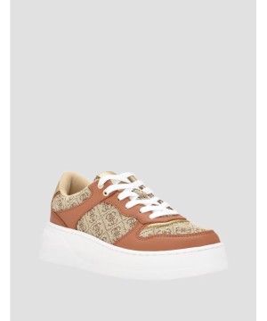 Кросівки Guess Cleva Logo Low-Top Sneakers Light Brown