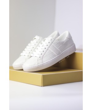 Michael Kors Irving Crocodile Embossed Leather Sneaker