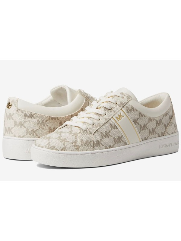 Michael Kors Juno Stripe Lace Up Sneakers vanilla