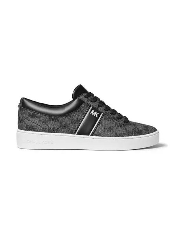 Michael Kors Juno Stripe Lace Up Sneakers Black