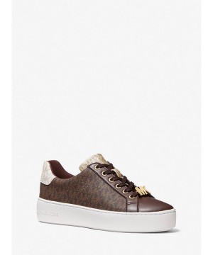 Кеды Michael Kors Poppy Trainer Brown Logo