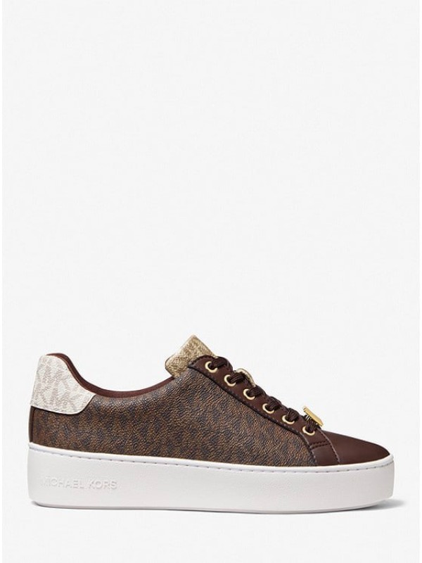 Кеди Michael Kors Poppy Trainer Brown Logo