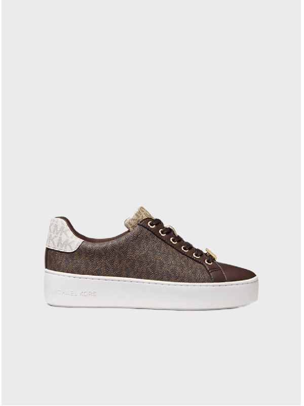 Кеды Michael Kors Poppy Trainer Brown Logo