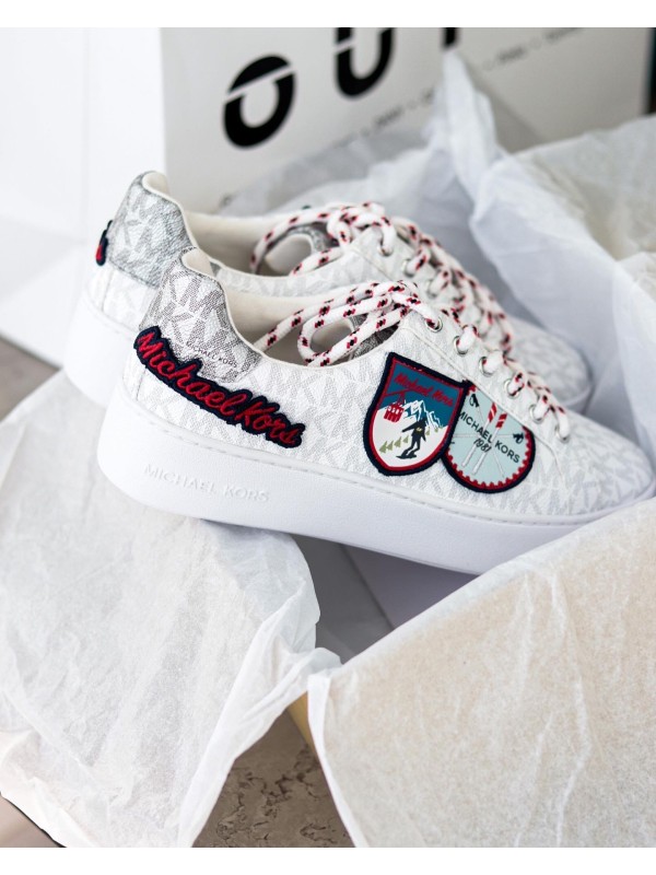 Michael Kors Poppy Trainer Sneakers white logo