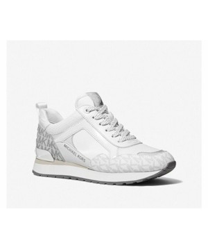 Кроссовки Michael Kors Wilma Two-Tone Logo Trainer Optic White