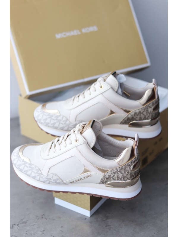 Кроссовки MICHAEL KORS Wilma Two-Tone Logo Trainer Vanilla