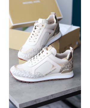 Кроссовки MICHAEL KORS Wilma Two-Tone Logo Trainer Vanilla