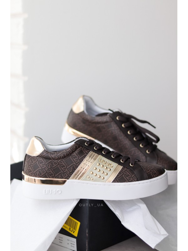 Liu Jo Jeans SILVIA Low sneakers Brown Logo