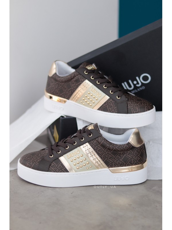 Liu Jo Jeans SILVIA Low sneakers Brown Logo