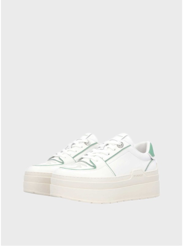 Кроссовки Pinko Greta 01 Calf Leather White/Green