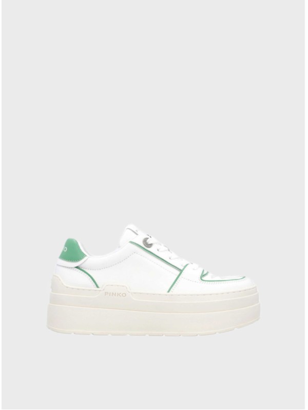 Кроссовки Pinko Greta 01 Calf Leather White/Green