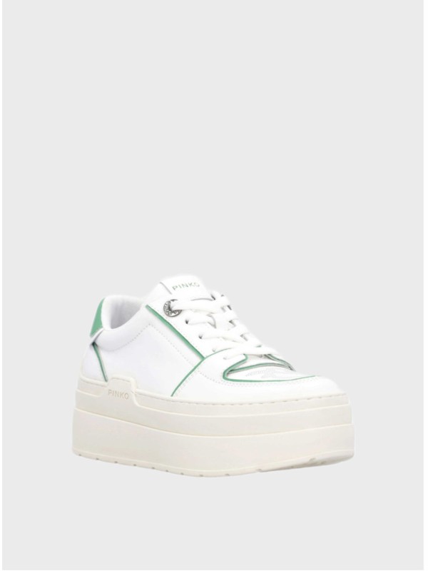 Кроссовки Pinko Greta 01 Calf Leather White/Green