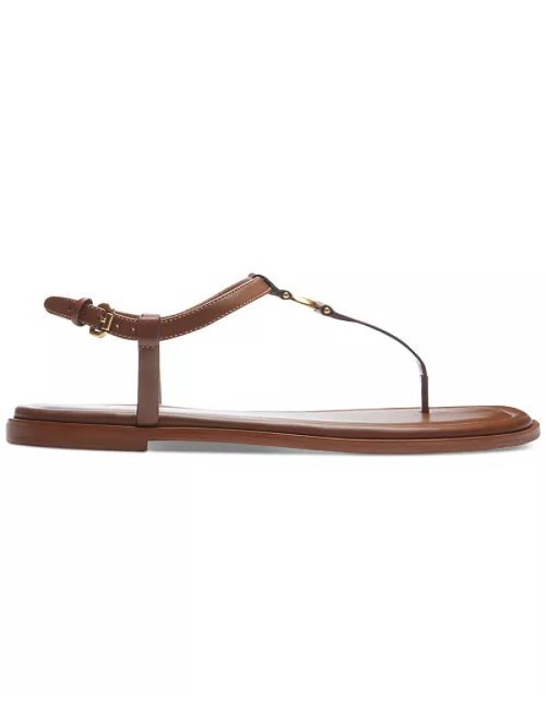 Босоніжки Coach Jessica Sculpted "C" Ankle-Strap Thong Flat, Brown