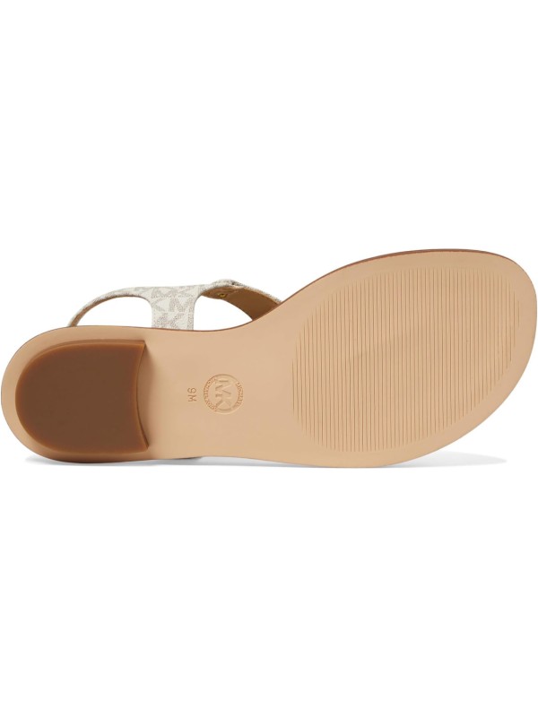 Босоножки Michael Kors Women's Plate Flat Thong Vanilla Logo