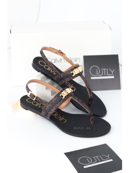 Босоножки Calvin Klein Soley Brown Logo