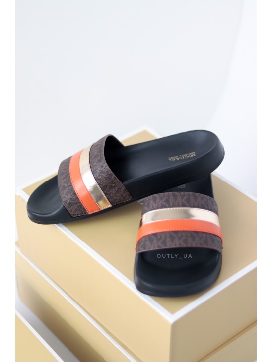 Cлайди MICHAEL Michael Kors Brandy Brown