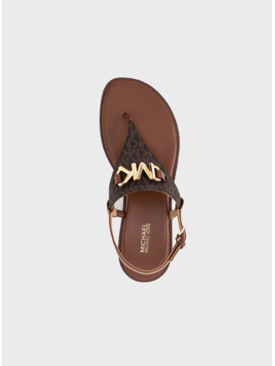 Босоніжки Michael Kors Reed Flat Thong Brown Logo