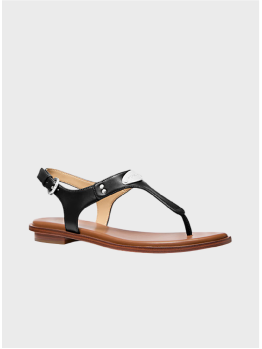 Босоножки Michael Kors Plate Thong Faux Leather Black