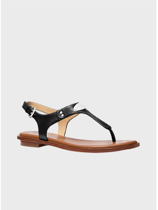 Босоніжки Michael Kors Plate Thong Faux Leather Black