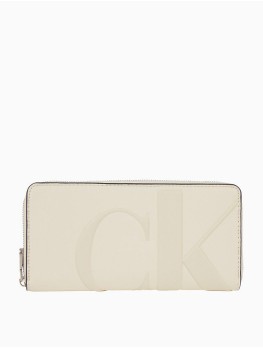Женский кошелек Calvin Klein Embossed Monogram Logo Zip-Around Wallet