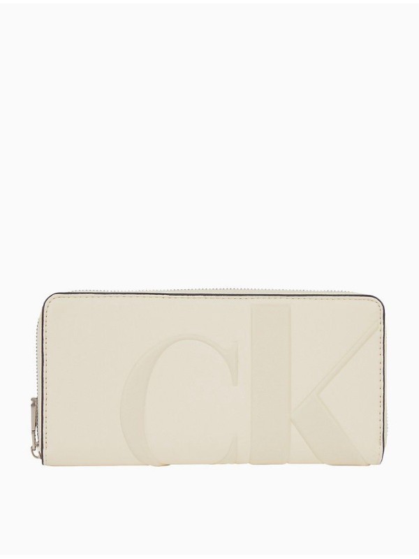 Женский кошелек Calvin Klein Embossed Monogram Logo Zip-Around Wallet