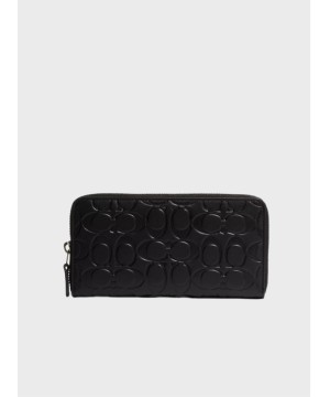 Мужской кошелек Coach Accordion In Signature Leather Black